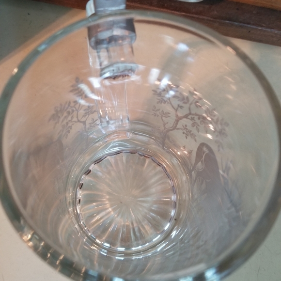 Vintage ALWE Beer Stein with Etched Elk in a forest with a pewter lid🦌🍺 - Picture 9 of 10